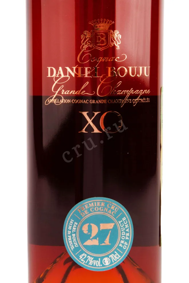 Этикетка коньяка Даниэль Бужу ХО №27 0.7