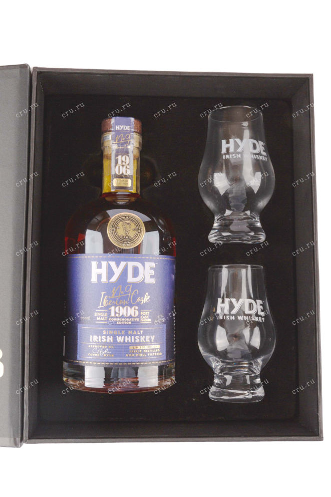 В подарочной коробке Hyde №9 Port Cask Finish in giftset with 2 glasses 0.7 л