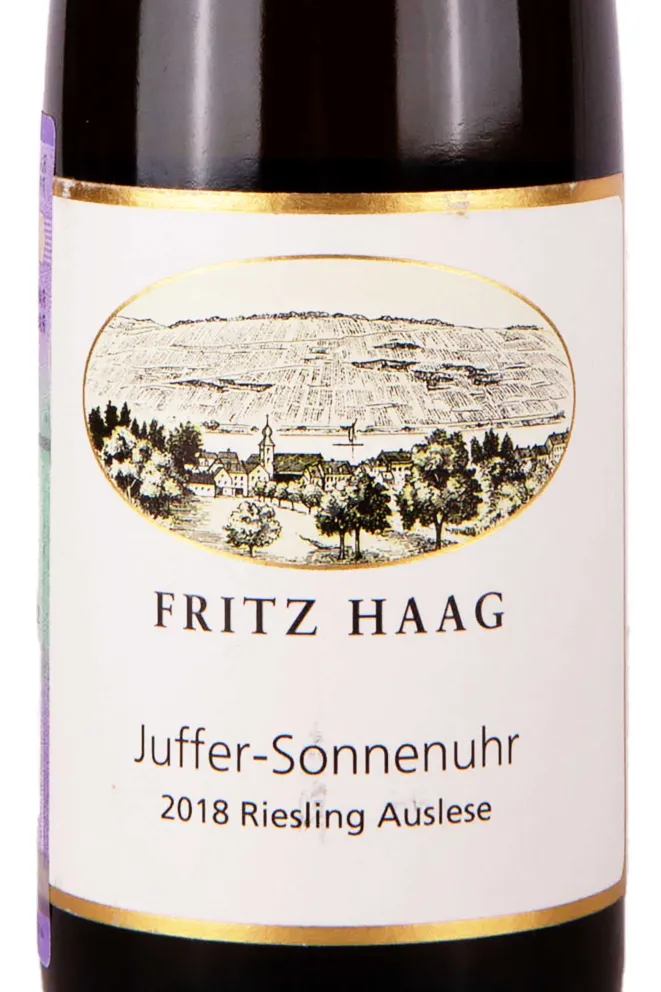 Этикетка Fritz Haag Brauneberger Juffer Sonnenuhr Riesling Auslese 2018 0.375 л