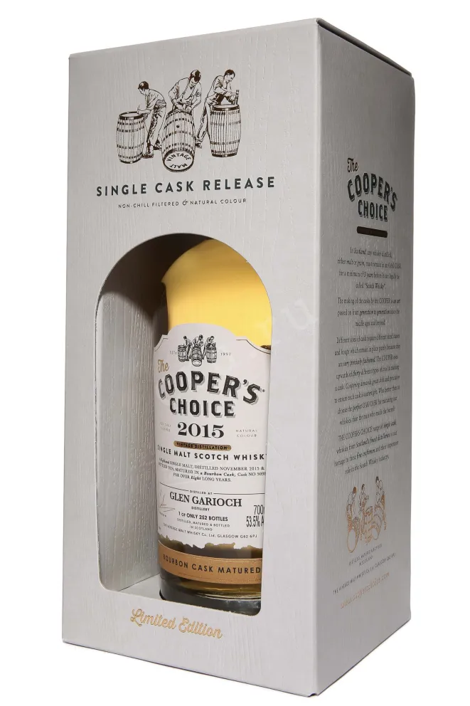 В подарочной коробке The Cooper's Choice Glen Garioch Bourbon Cask Matured in gift box 2015 0.7 л