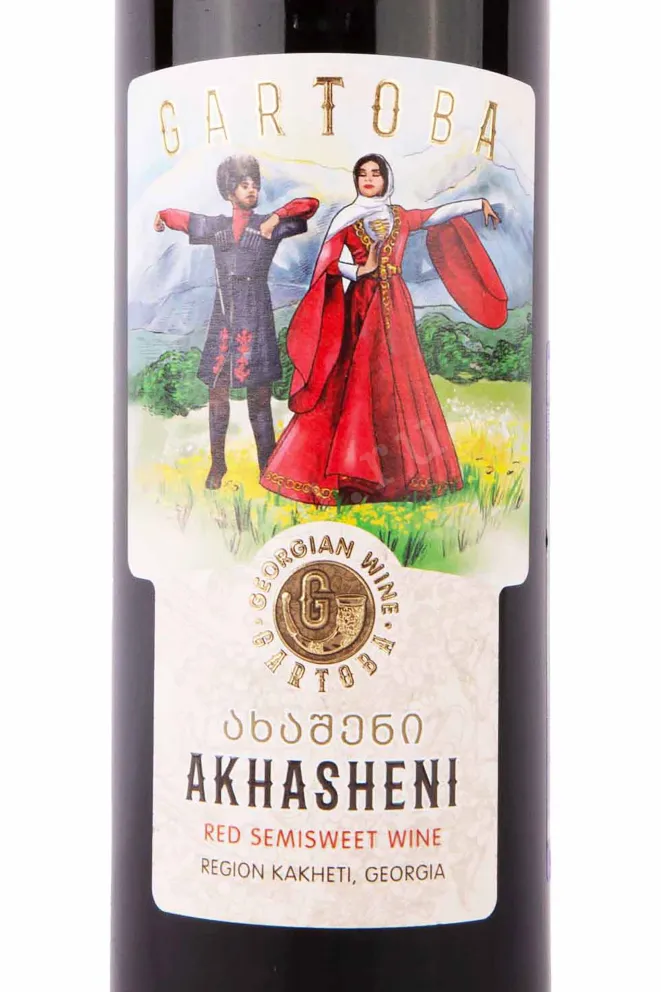 Этикетка Gartoba Akhasheni 2019 0.75 л