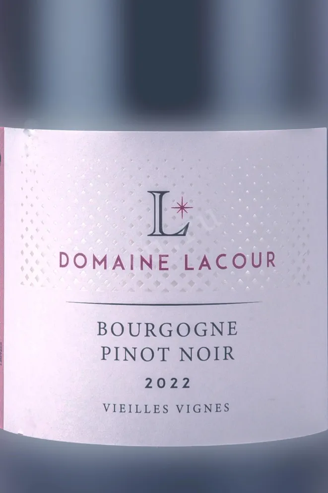 Этикетка Domen Lacour Bourgogne Pinot Noir 2022 0.75 л