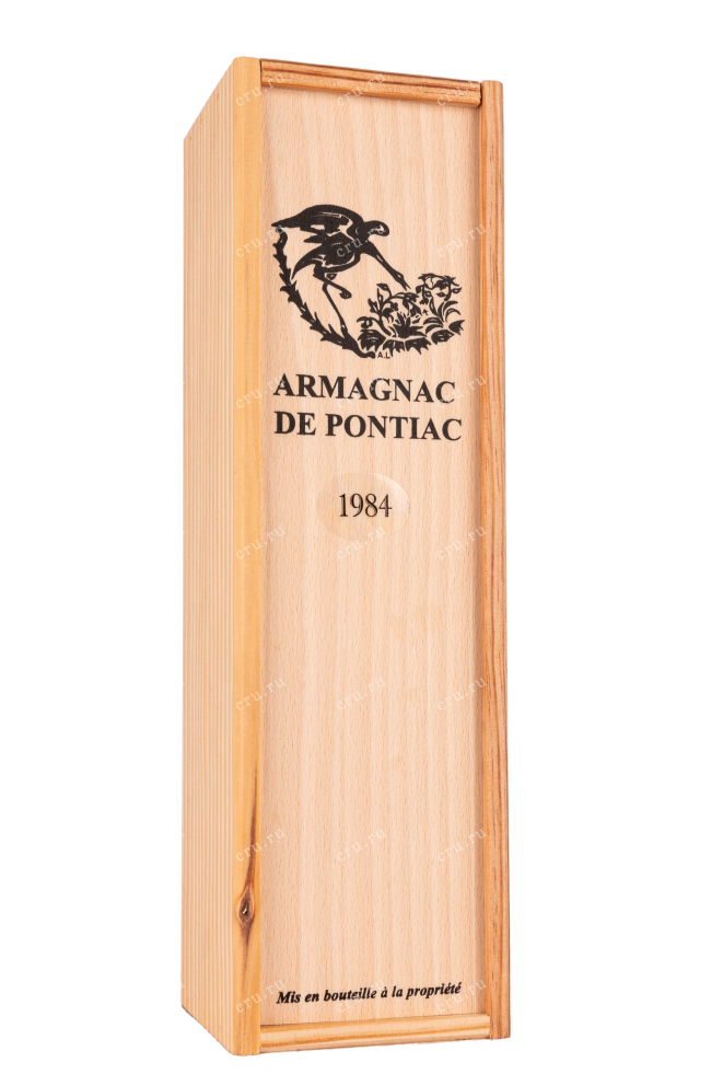 Деревянная коробка Bas-Armagnac De Pontiac wooden box 1984 0.7 л