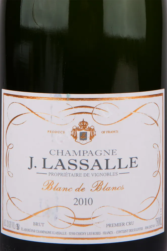 Этикетка игристого вина J. Lassalle Blanc de Blancs Premier Cru 0.75 л
