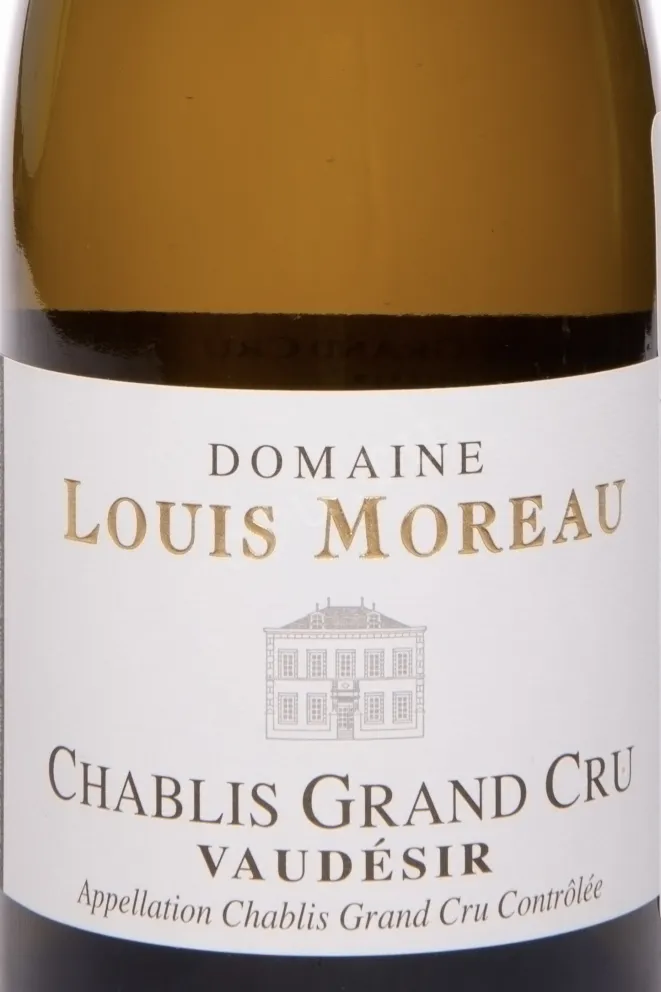 Этикетка Domaine Louis Moreau Chablis Grand Cru Vaudesir AOC 2020 0.75 л