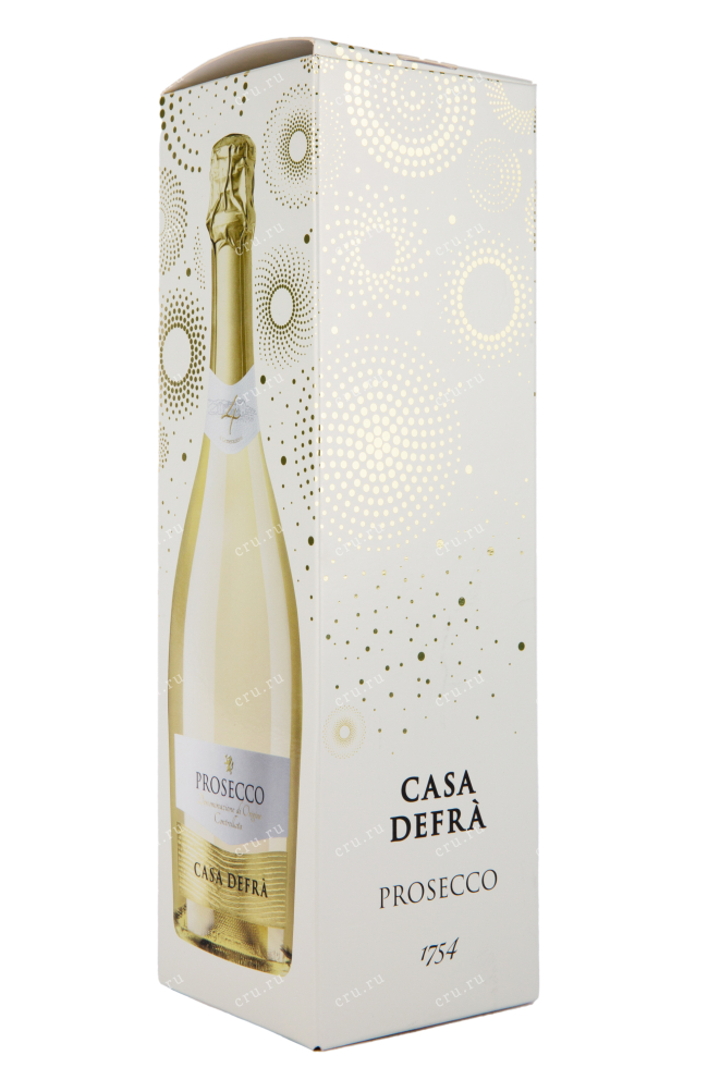 Подарочная упаковка игристого вина Каза Дефра 0.75