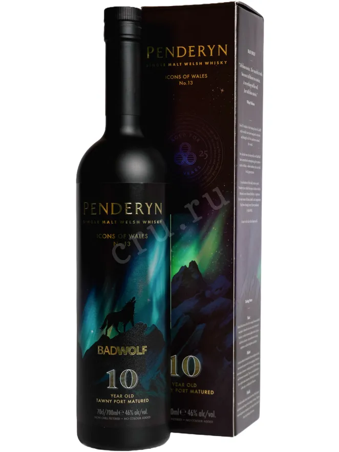 Виски Penderyn Badwolf 10 years old in gift box  0.7 л