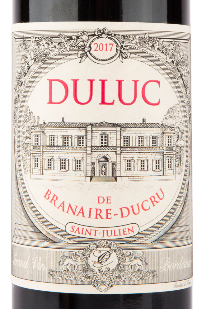 Этикетка вина Duluc de Branaire-Ducru AOC Saint-Julien 0.75 л