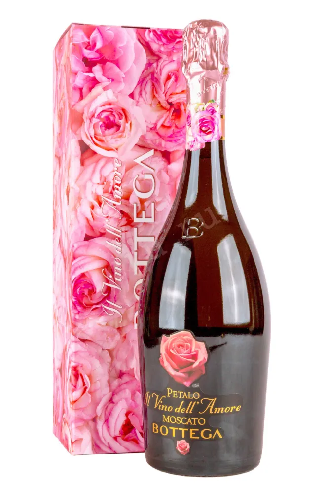 Игристое вино Petalo Moscato Bottega in gift box 2023 0.75 л