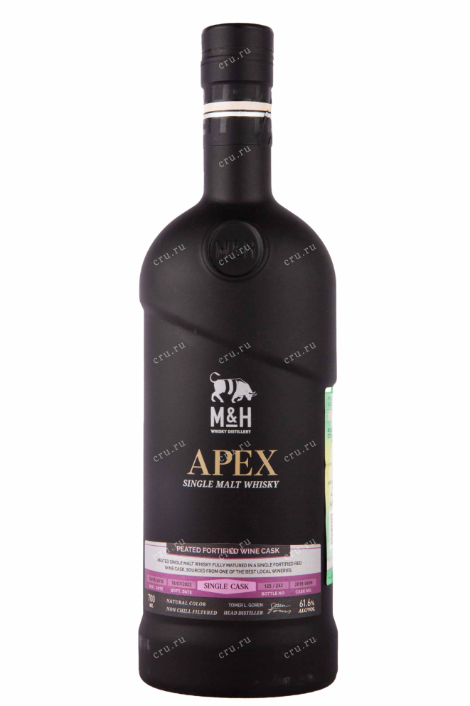 Бутылка M&H Apex Single Cask Fortified Red Wine Cask 3 years in gift box 0.7 л
