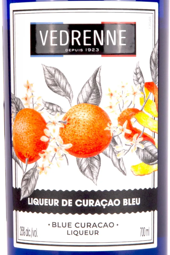 Этикетка Vedrenne Bleu Curacao 0.7 л