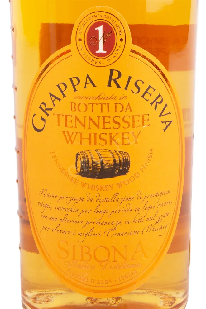 Граппа Sibona Botti Da Tennessee Whiskey in a tube  0.5 л