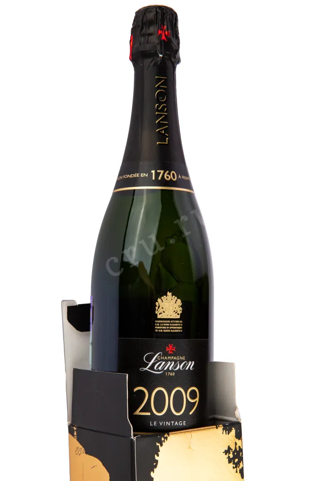Подарочная коробка игристого вина Lanson Gold Label Brut Vintage 2009 0.75 л