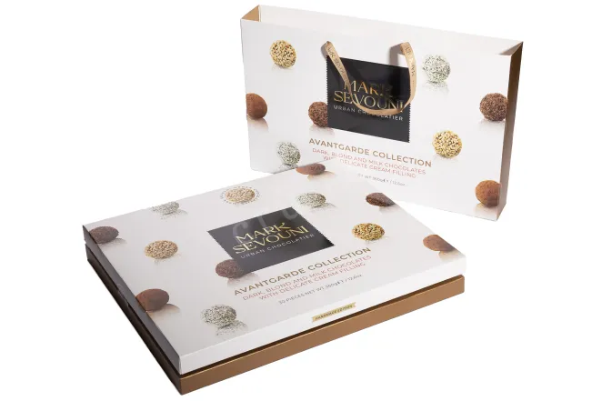 Конфеты Марк Севуни Авангард Темный Белый Молочный Шоколад с Кремовой Начинкой 360 г.