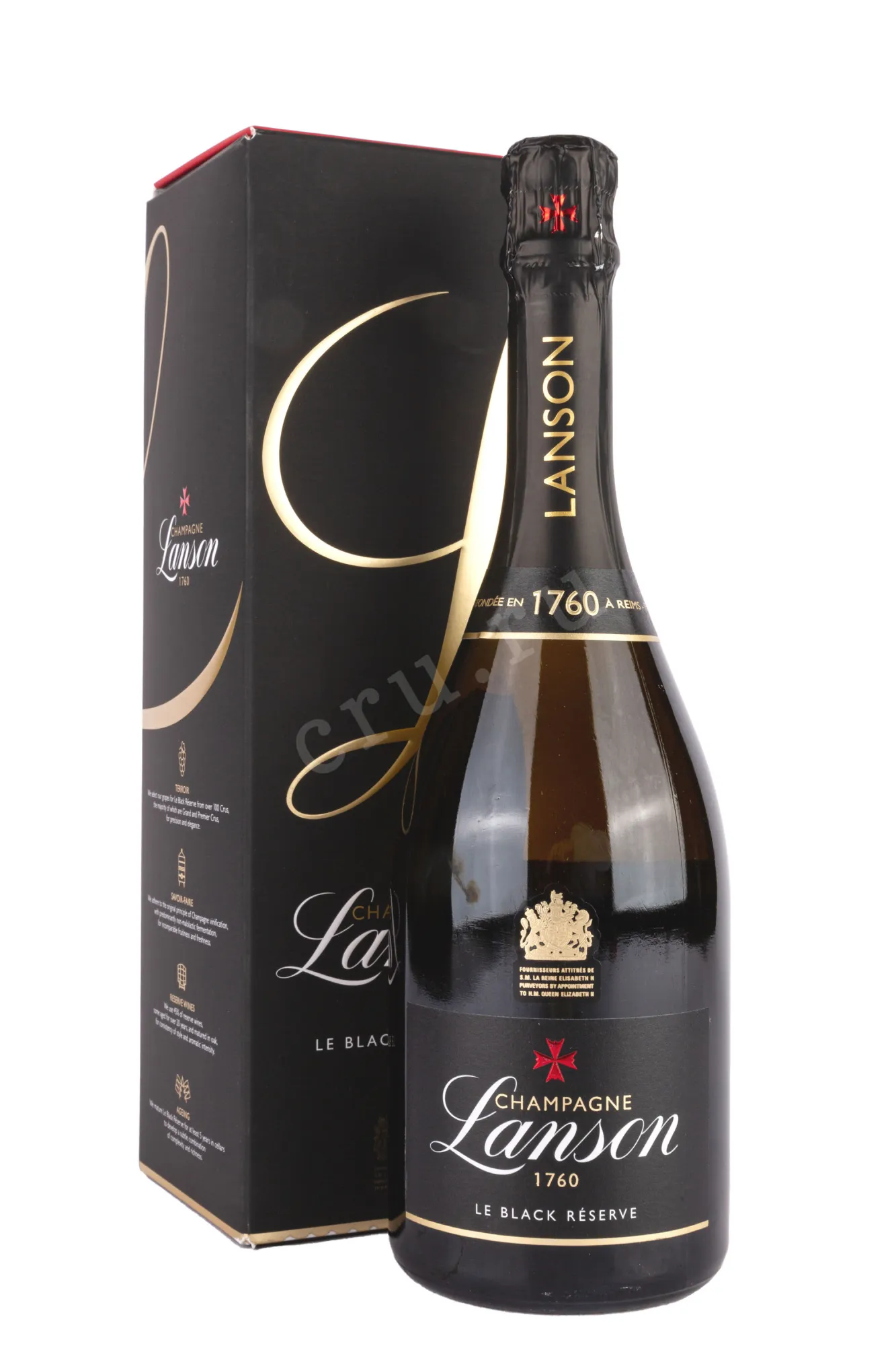 Фото — Шампанское Lanson Le Black Reserve Brut gift box  0.75 л
