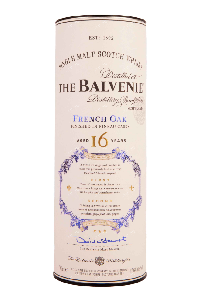 Подарочная коробка Balvenie 16 Pineau Cask in tube 1988 0.7 л