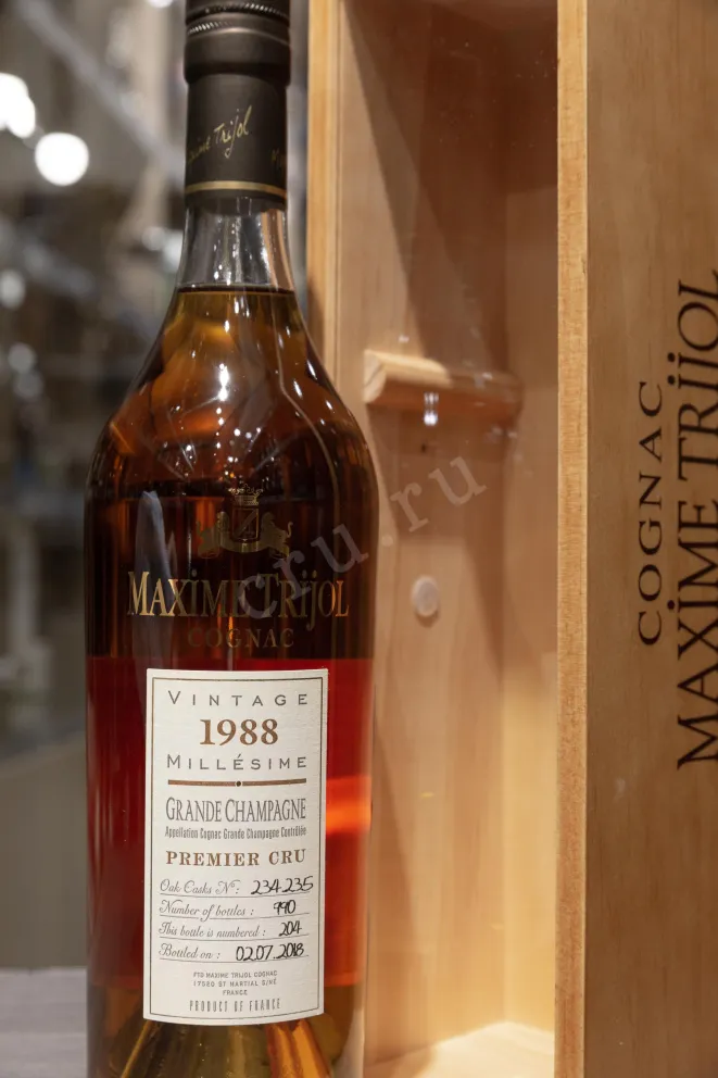 В магазине Крю Профи Maxime Trijol Grand Champagne Premier Cru 1988 0.7 л