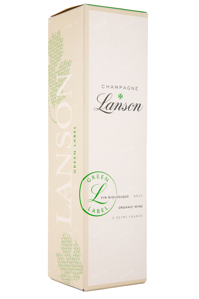 Подарочная коробка игристого вина Lanson Green Label Organic Brut with gift box 0.75 л