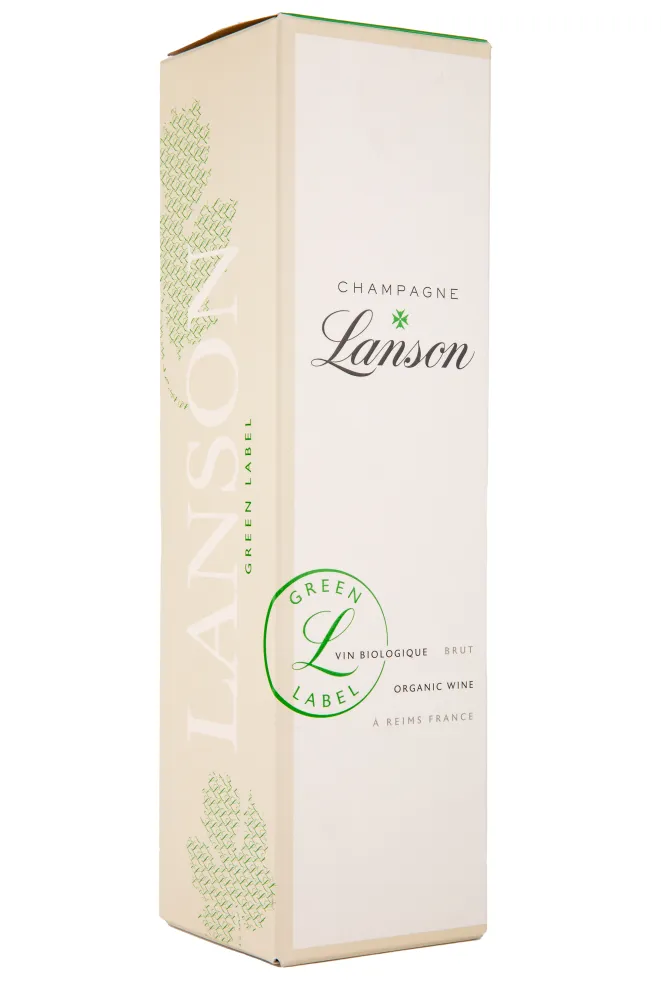 Подарочная коробка игристого вина Lanson Green Label Organic Brut with gift box 0.75 л