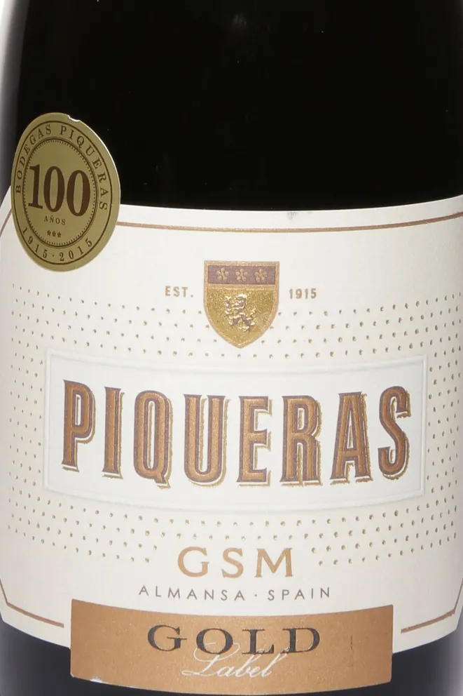 Этикетка Piqueras Gold Label 2022 0.75 л