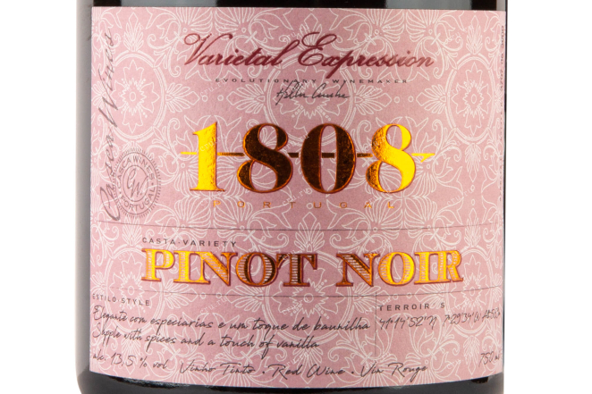 Этикетка 1808 Pinot Noir Casca Wines IG 2017 0.75 л