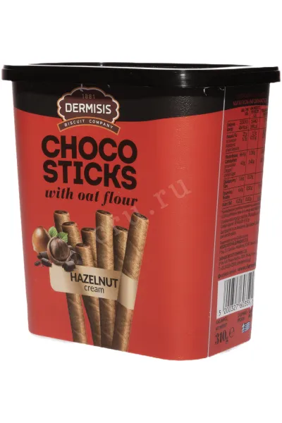 Вафли Dermisis Choko Sticks With Oat Flour Hazelnut Cream