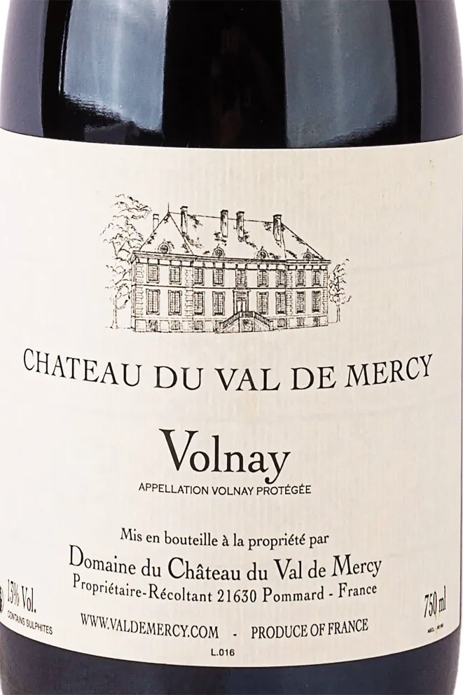 Этикетка Domaine Du Chateau Du Val De Mercy Volnay 2018 0.75 л