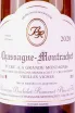 Этикетка Domaine Bachelet-Ramonet Chassagne-Montrachet 1er Cru Pere et Fils La Grande Montagne 2020 0.75 л