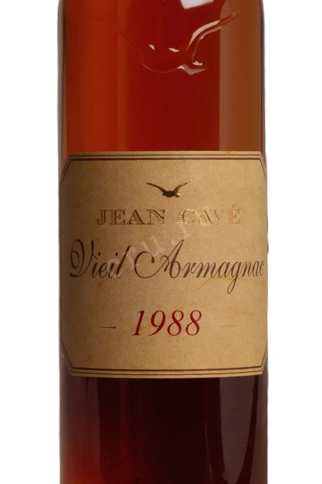 Этикетка Jean Cave Vieil Armagnac 1988 AOC wooden box 1988 0.7 л