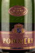 Этикетка шампанского Поммери Апанаж Блан де Нуар 0,75