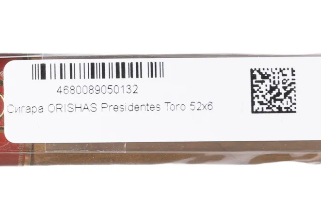 Контрэтикетка Orishas Presidentes Toro 52*6