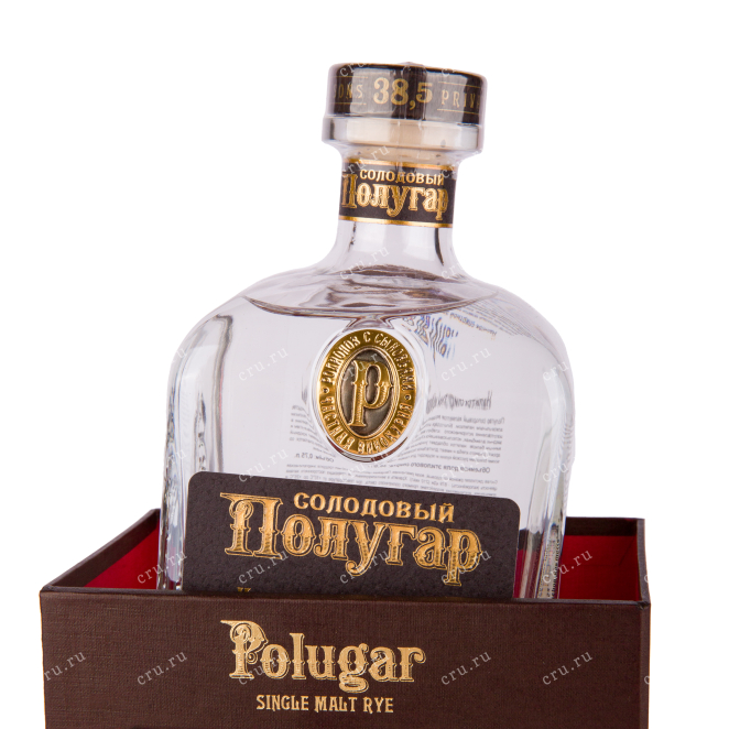 Бутылка водки Polugar Malt with gift box 0.75 в подарочной упаковке