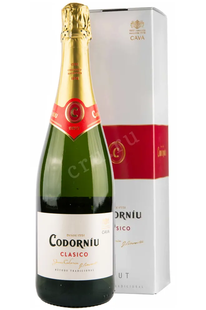 Игристое вино Codorniu Clasico Cava Brut gift box 2022 0.75 л