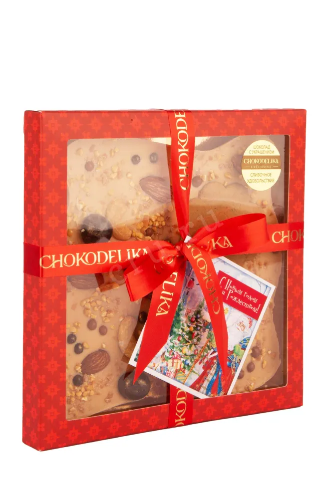 Шоколад Чокоделика "Сливочное удовольствие" белый с украшением 180 г