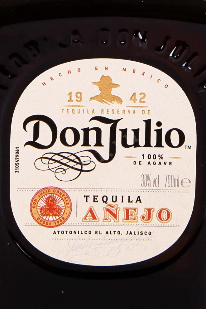 Этикетка Don Julio Anejo in giftbox 0.7 л