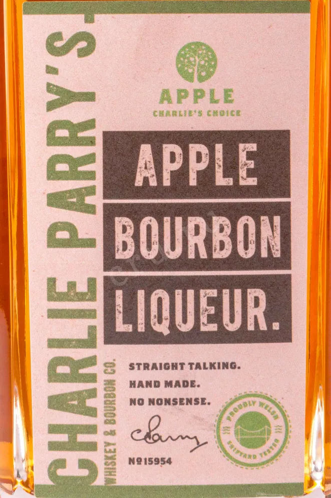 Этикетка Charlie Parrys Apple Bourbon 0.5 л