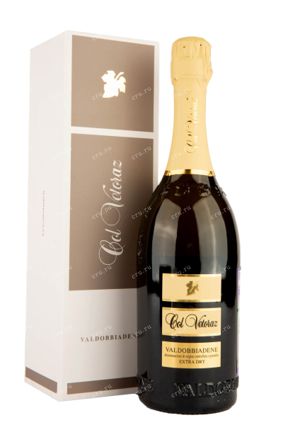 Игристое вино Col Vetoraz Valdobbiadene Prosecco Extra Dry in gift box 2022 0.75 л
