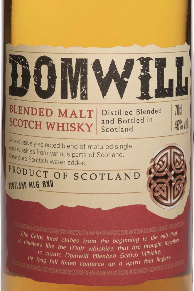 Этикетка Domwill Blended Scotch Whisky 0.7 л