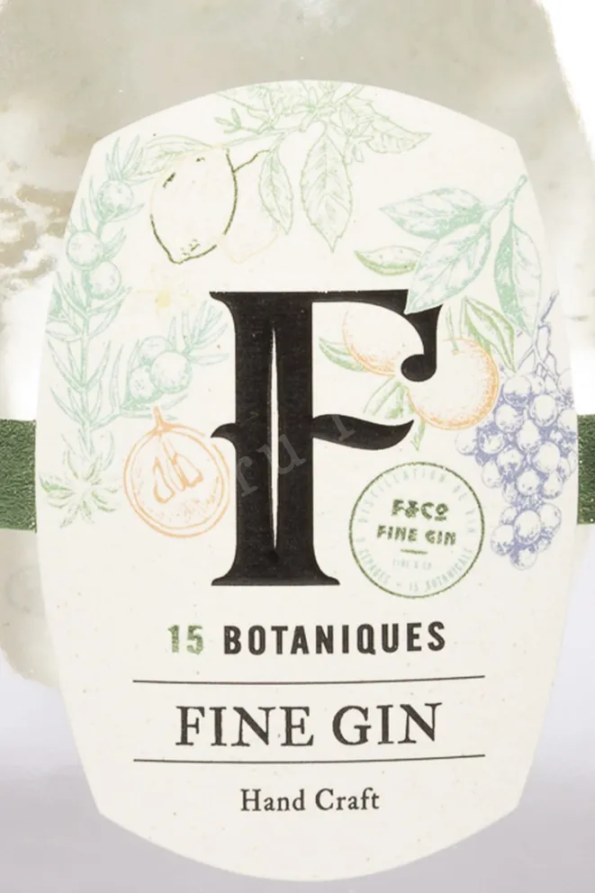 Этикетка A. Bergere Fine Gin 0.5 л
