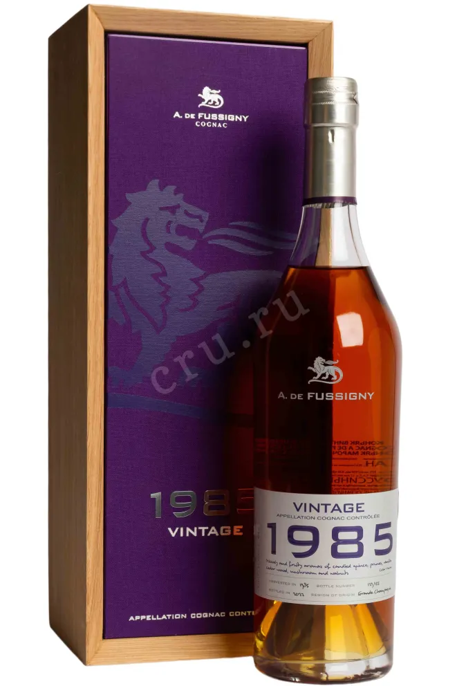 Коньяк  A de Fussigny Vintage in wooden box 1985 0.7 л