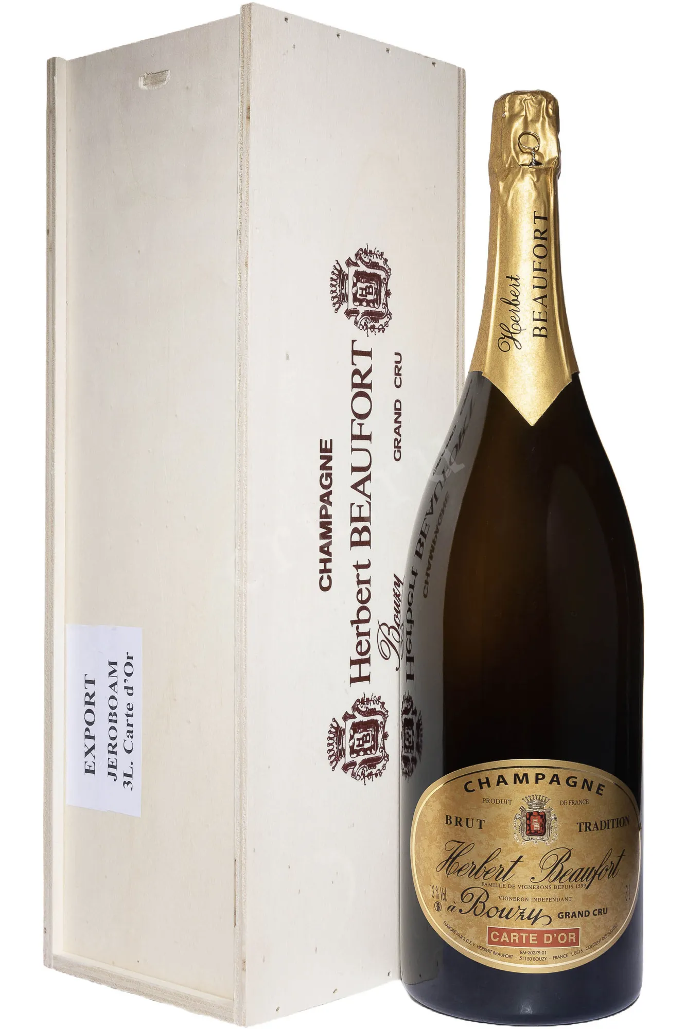 Фото — Шампанское Herbert Beaufort Carte d'Or 2021 3 л