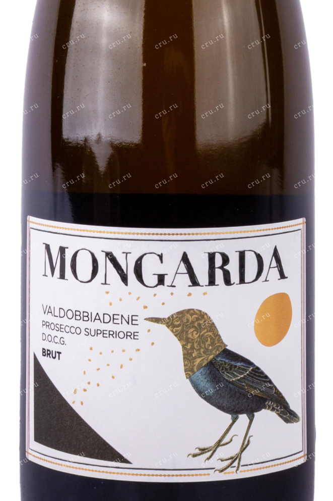 Этикетка Wine sparkling Mongarda Prosecco Superiore Valdobbiadene Brut white brut Italy 2021 0.75 л