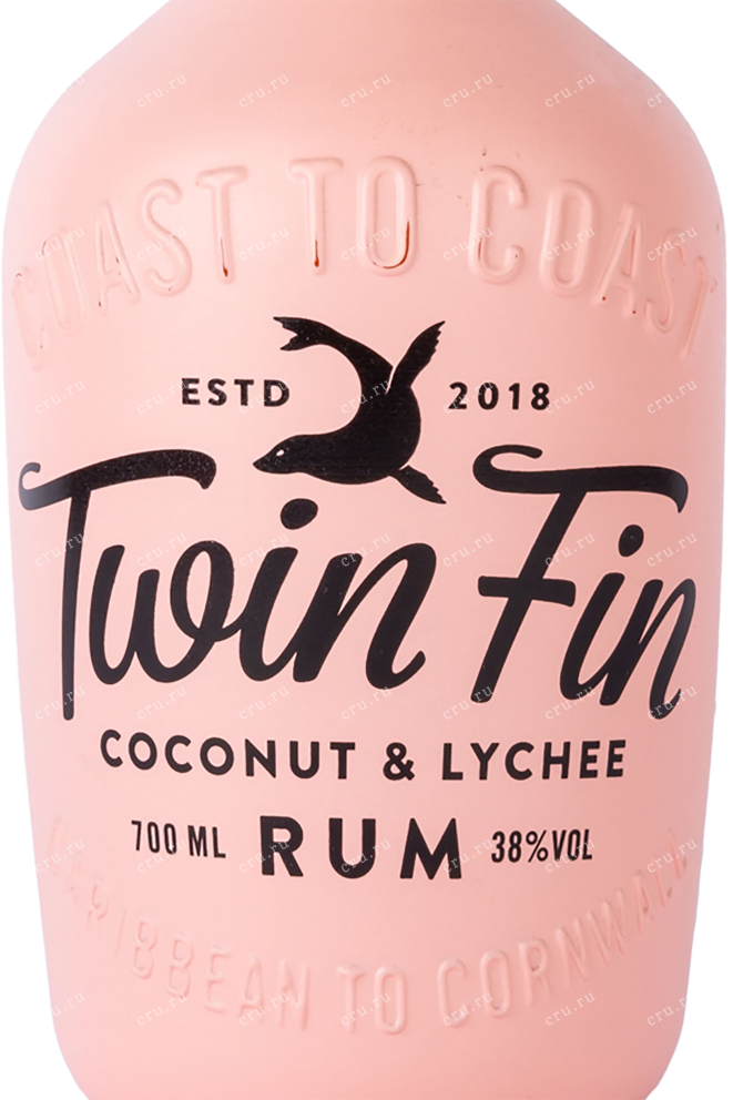 Этикетка Twin Fin Coconut & Lychee 0.7 л