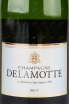 Этикетка игристого вина Delamotte Brut gift box 0.75 л