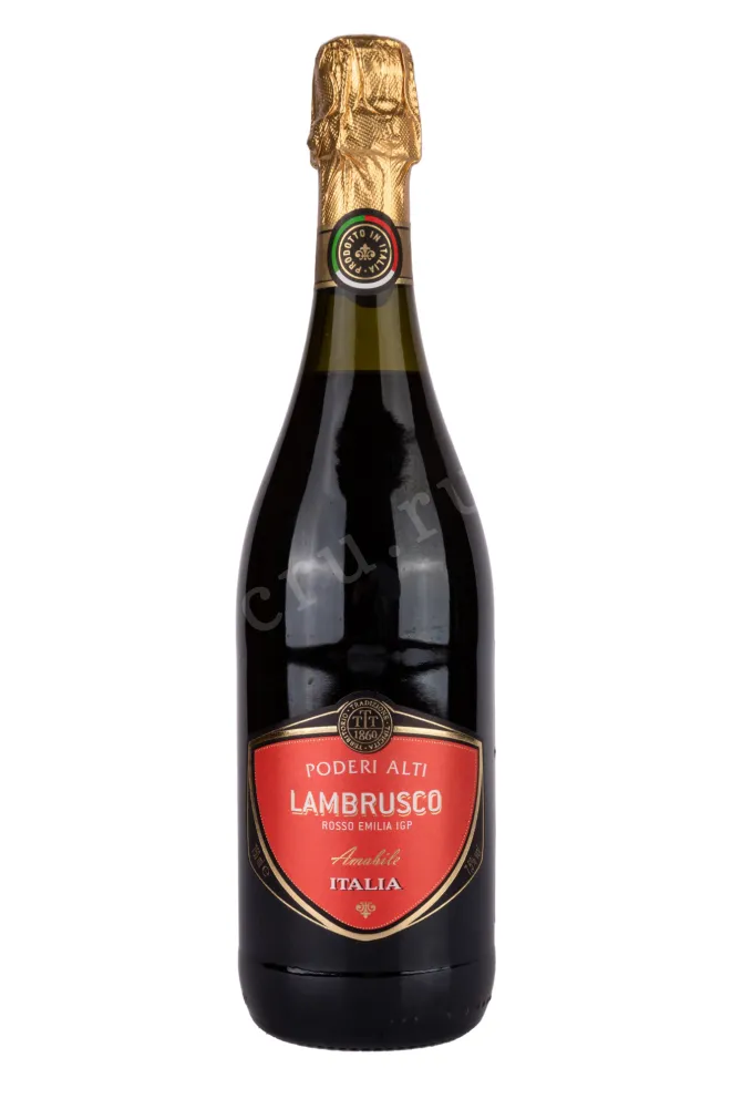 Игристое вино Lambrusco dell'Emilia Rosso Poderi Alti 2020 0.75 л