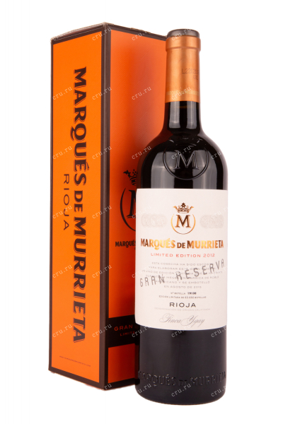 Вино Marques de Murrieta Gran Reserva gift box 2012 0.75 л