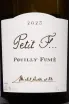 Этикетка Michel Redde es Fils Petit F Pouilly Fume AOC 2023 0.75 л