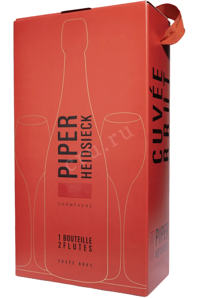 В подарочной коробке Piper Heidsieck Cuvee Brut in gift box with 2 glasses 2021 0.75 л