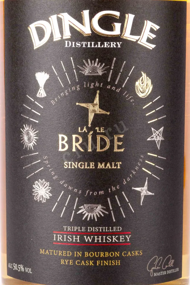Этикетка Dingle La Le Bride Single Malt 7 years Old in gift box 0.7 л