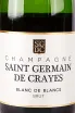 Этикетка Saint Germain de Crayes Blanc de Blancs 2019 0.375 л